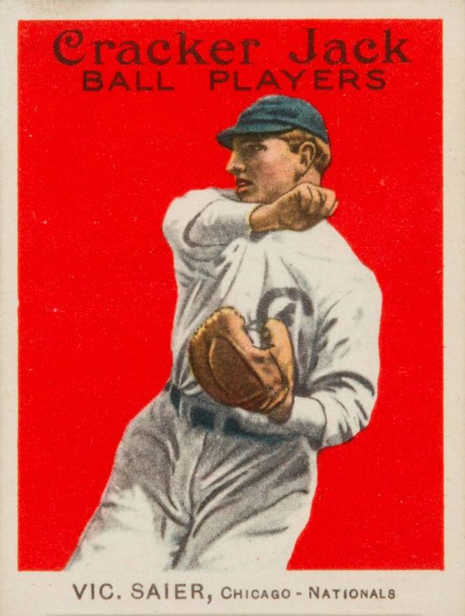 1914 Cracker Jack Vic. Saier, Chicago-Nationals #104 Baseball Card