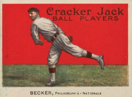 1914 Cracker Jack BECKER, Philadelphia-Nationals #96 Baseball Card