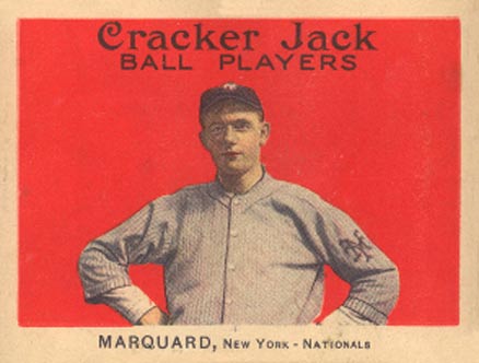 1914 Cracker Jack Rube Marquard #43 Baseball Card