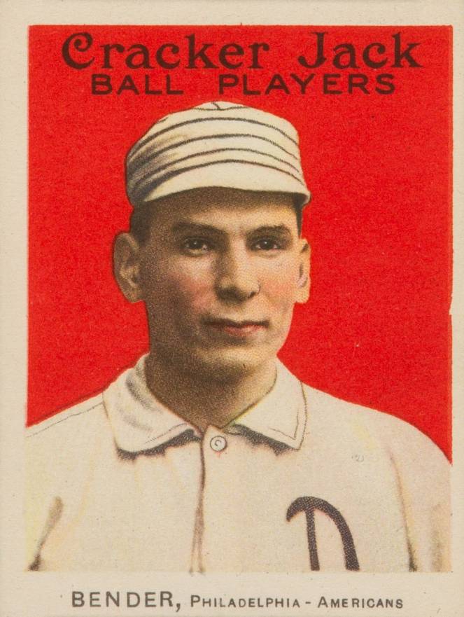 1914 Cracker Jack BENDER, Philadelphia-Amercians #19 Baseball Card