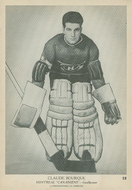 1939 O-Pee-Chee Claude Bourque #28 Hockey Card