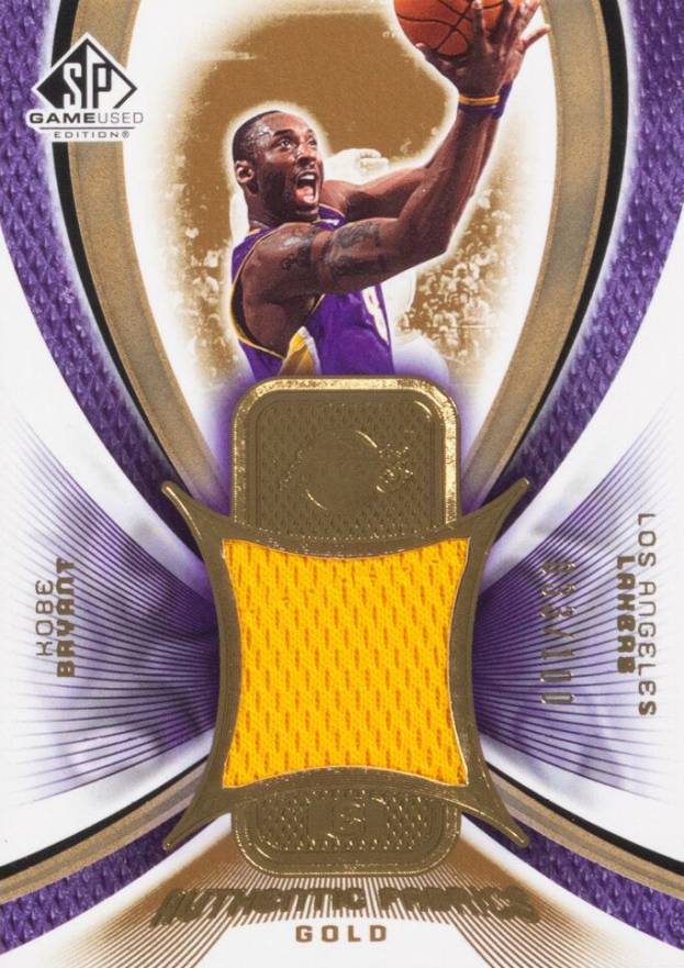 2005 SP Game Used Authentic Fabrics Kobe Bryant #AF-KB Basketball Card