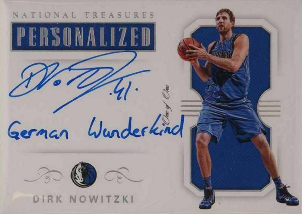 2017 Panini National Treasures Personalized Autograph 1/1 Dirk Nowitzki #P-DN5 Basketball Card