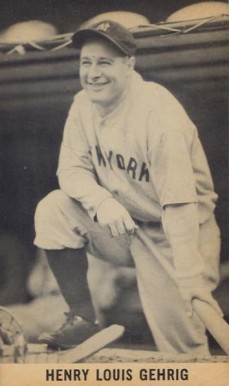 1961 Exhibits Wrigley HOF Henry Louis Gehrig # Baseball Card