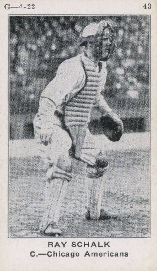1922 Strip Card Ray Schalk #43 Baseball Card