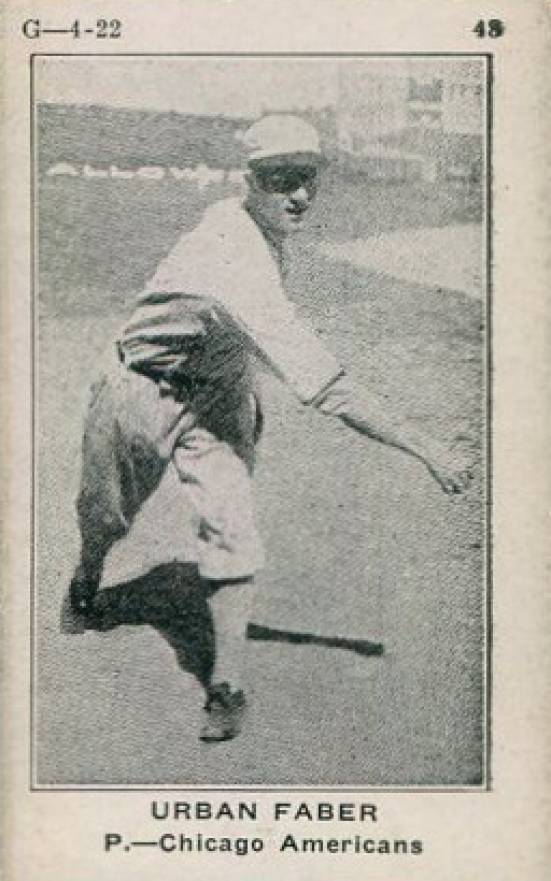 1922 Strip Card Urban Faber #48 Baseball Card