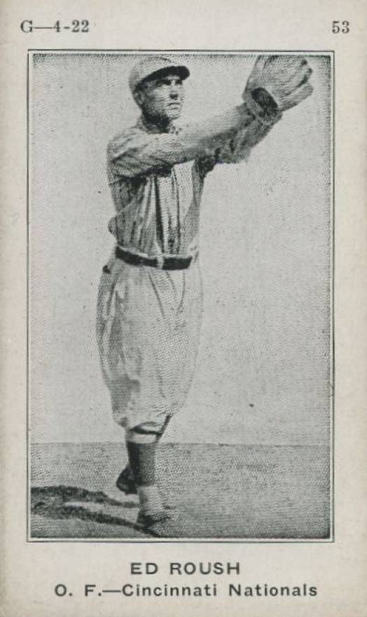 1922 Strip Card Ed Roush #53 Baseball Card