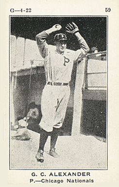 1922 Strip Card Grover Alexander #59 Baseball Card