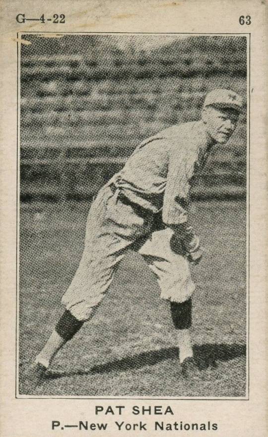 1922 Strip Card Pat Shea #63 Baseball Card