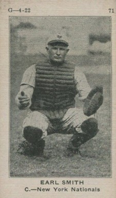 1922 Strip Card Earl Smith #71 Baseball Card