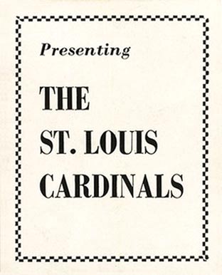 1941 St. Louis Cardinals Team Issue Presentation Card #30 Baseball Card