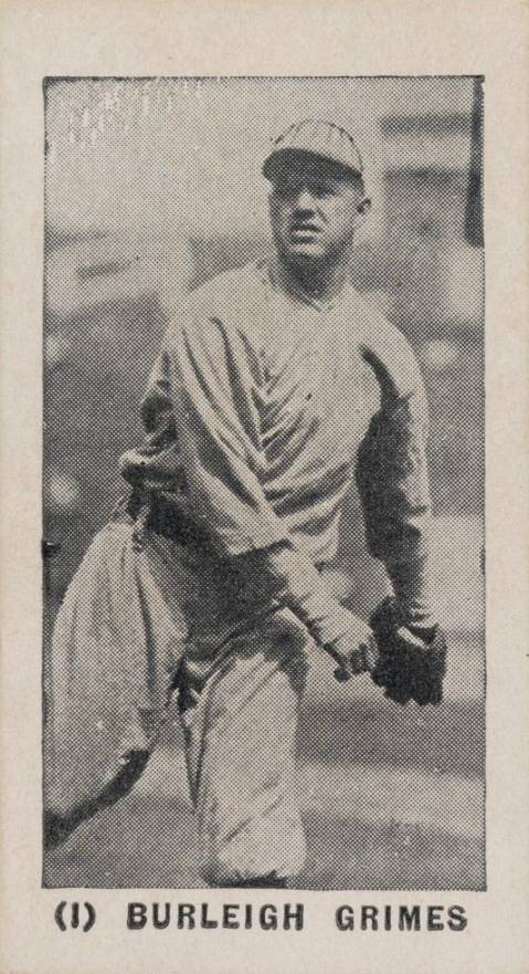 1928 Strip Card Burleigh Grimes #1 Baseball Card