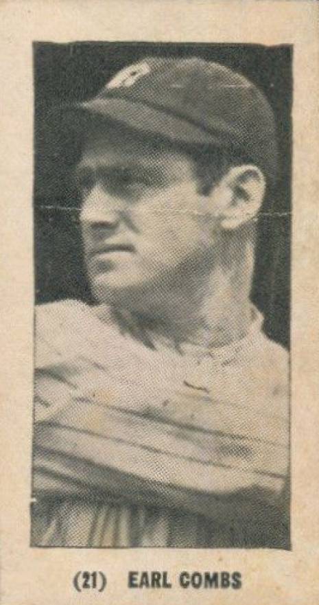 1928 Strip Card Earl Combs #21 Baseball Card