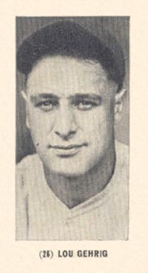 1928 Strip Card Lou Gehrig #26 Baseball Card