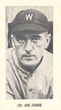 1928 Strip Card Joe Judge #35 Baseball Card