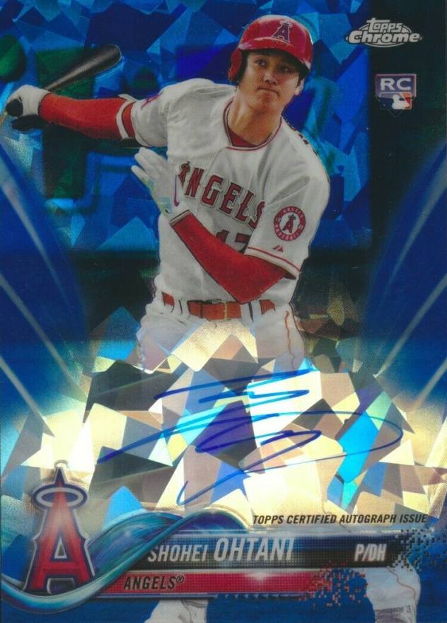 2018 Topps Chrome Sapphire Edition Rookie Autographs Shohei Ohtani #AC-SO Baseball Card