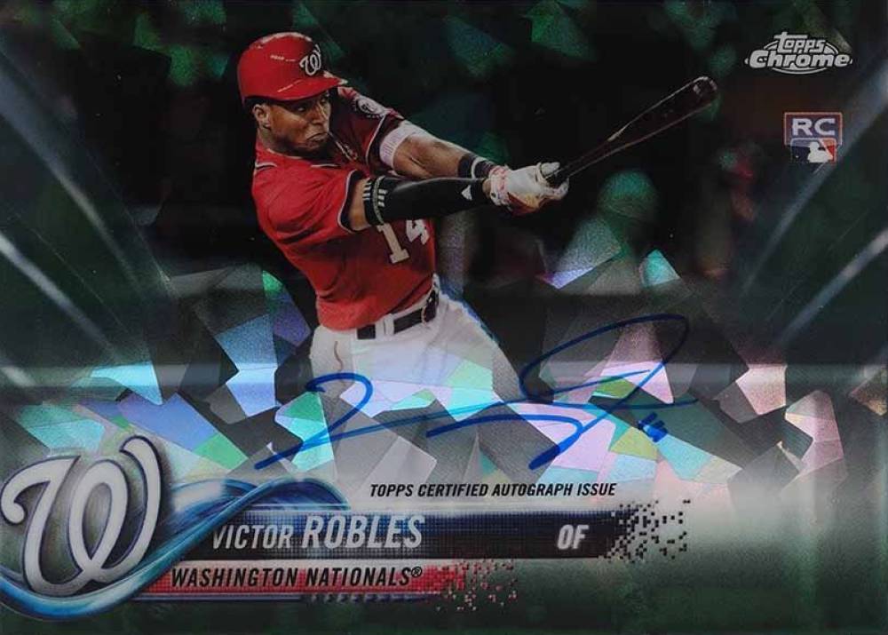 2018 Topps Chrome Sapphire Edition Rookie Autographs Victor Robles #AC-VR Baseball Card