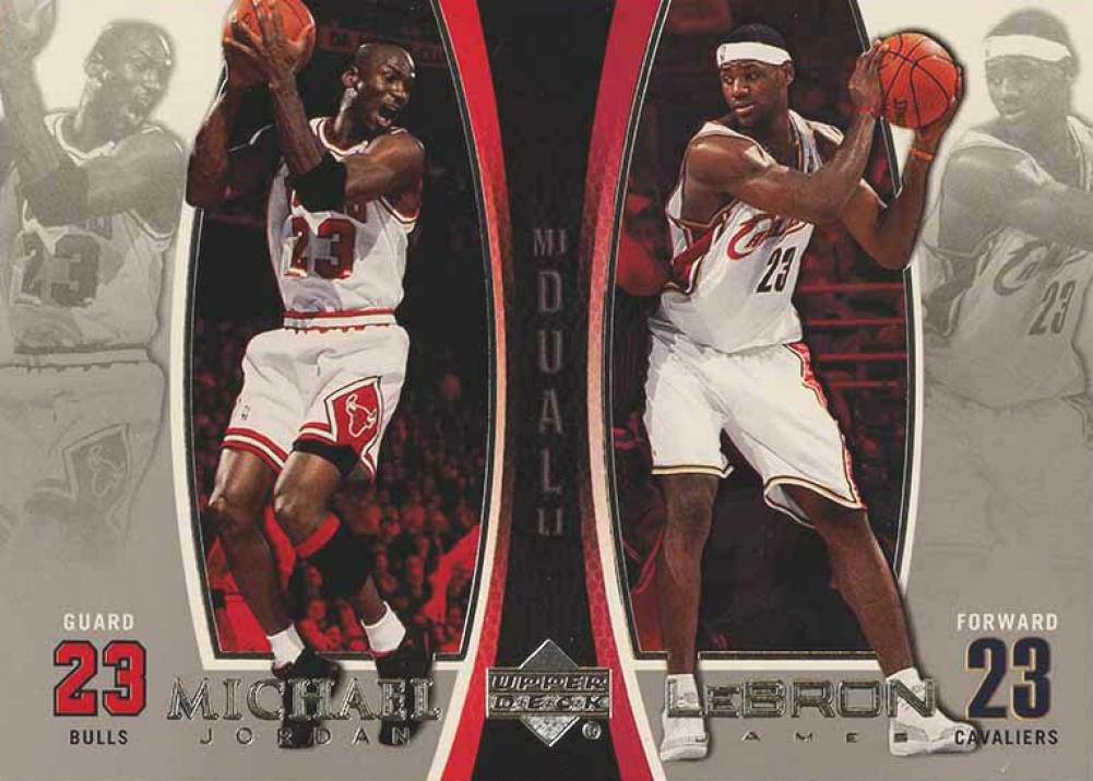 2005 Upper Deck MJ/LJ Bonus Pack LeBron James/Michael Jordan #LJMJ7 Basketball Card