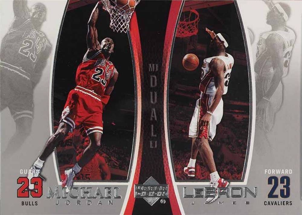 2005 Upper Deck MJ/LJ Bonus Pack LeBron James/Michael Jordan #LJMJ2 Basketball Card