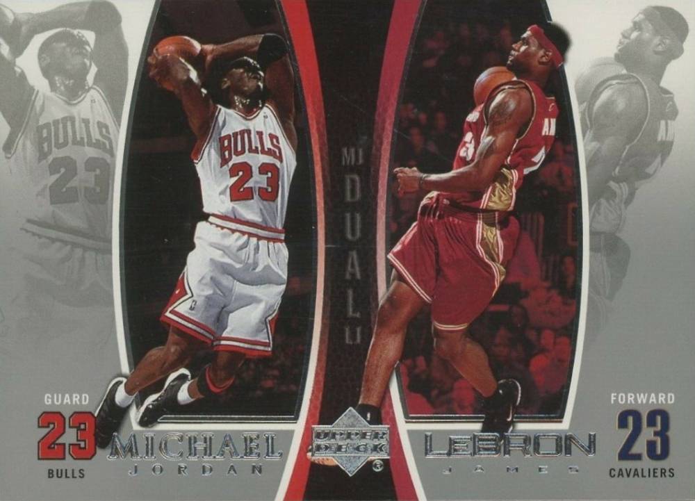 2005 Upper Deck MJ/LJ Bonus Pack LeBron James/Michael Jordan #LJMJ1 Basketball Card