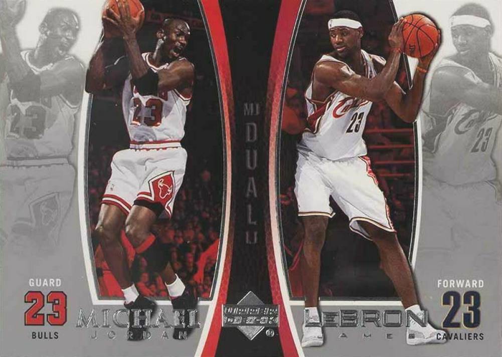 2005 Upper Deck MJ/LJ Bonus Pack LeBron James/Michael Jordan #LJMJ4 Basketball Card
