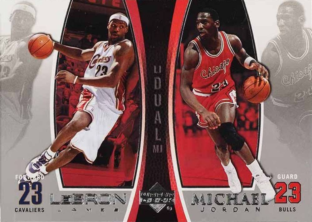 2005 Upper Deck MJ/LJ Bonus Pack LeBron James/Michael Jordan #LJMJ6 Basketball Card