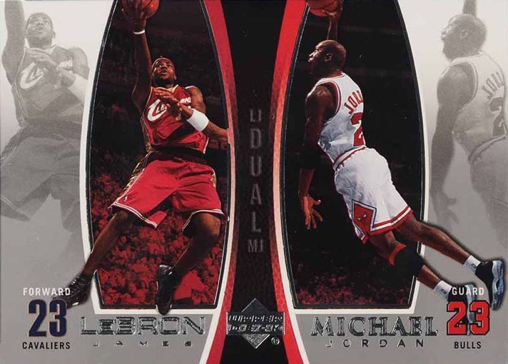 2005 Upper Deck MJ/LJ Bonus Pack LeBron James/Michael Jordan #LJMJ10 Basketball Card