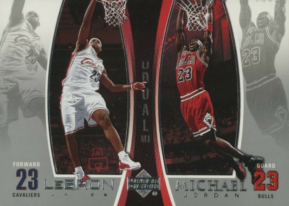 2005 Upper Deck MJ/LJ Bonus Pack LeBron James/Michael Jordan #LJMJ8 Basketball Card