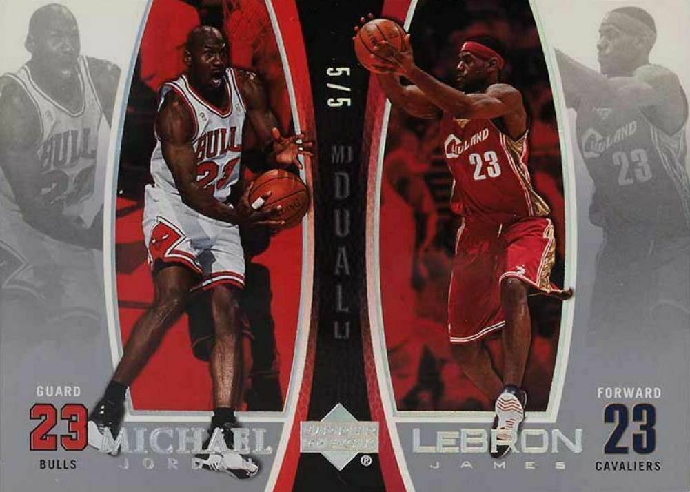 2005 Upper Deck MJ/LJ Bonus Pack LeBron James/Michael Jordan #LJMJ3 Basketball Card