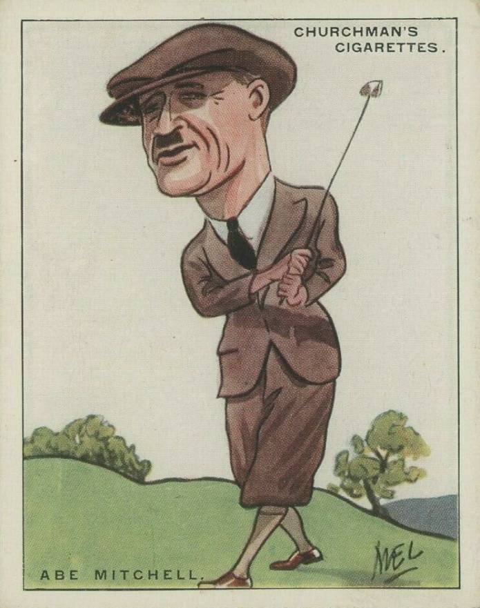 1928 W.A. & A.C. Churchman Men of the Moment-1st Series Ser. of 12 Abe Mitchell #8 Golf Card