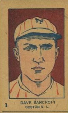 1926 Strip Card Dave Bancroft #1 Baseball Card