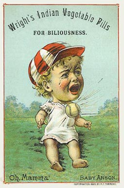 1887 Tobin Lithographs Color Baby Talk Series Oh, Mamma-Baby Anson # Baseball Card