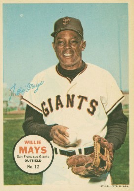 1967 Topps Pin-Ups Willie Mays #12 Baseball Card