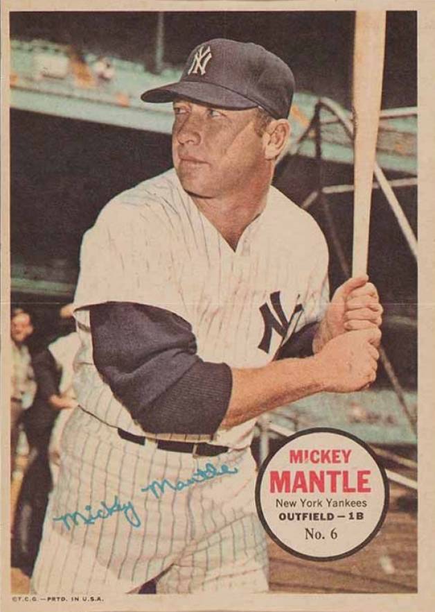 1967 Topps Pin-Ups Mickey Mantle #6 Baseball Card