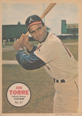 1967 Topps Pin-Ups Joe Torre #27 Baseball Card