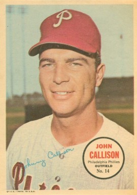 1967 Topps Pin-Ups Johnny Callison #14 Baseball Card
