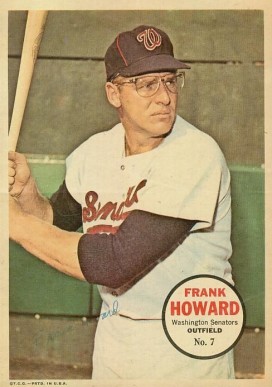 1967 Topps Pin-Ups Frank Howard #7 Baseball Card