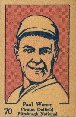 1928 Strip Card Paul Waner #70 Baseball Card