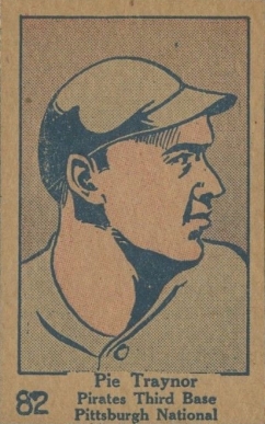 1928 Strip Card Pie Traynor #82 Baseball Card