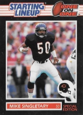 1989 Kenner Starting Line Up Mike Singletary # Football Card