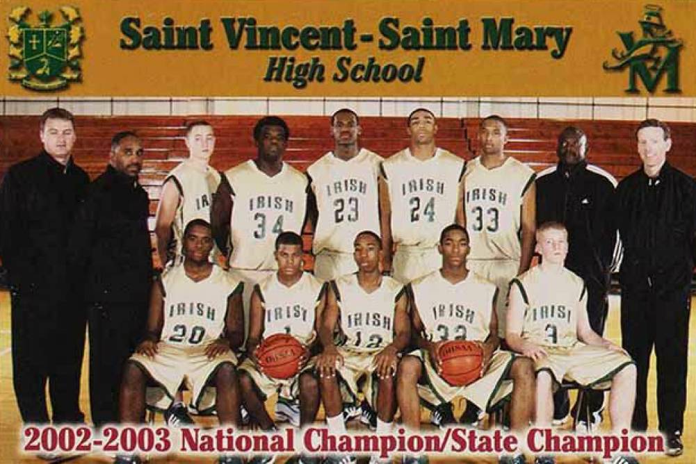 2003 Saint Vincent Saint Mary High School 2002-2003 National Champions/State Champion #5 Basketball Card