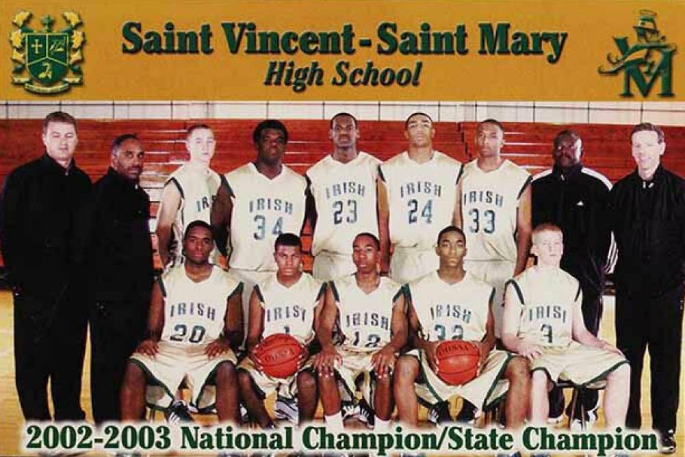 2003 Saint Vincent Saint Mary High School 2002-2003 National Champions/State Champion #5 Basketball Card