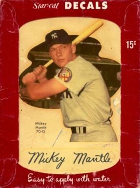 1952 Star-Cal Decals Type 1 Mickey Mantle #70-G Baseball Card