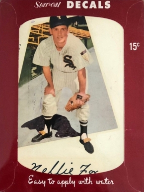 1952 Star-Cal Decals Type 1 Nellie Fox #73-G Baseball Card