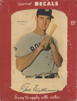 1952 Star-Cal Decals Type 1 Ted Williams #71-C Baseball Card