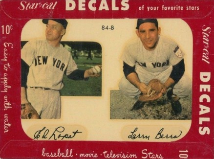 1952 Star-Cal Decals Type 2 Berra/Lopat #84b Baseball Card