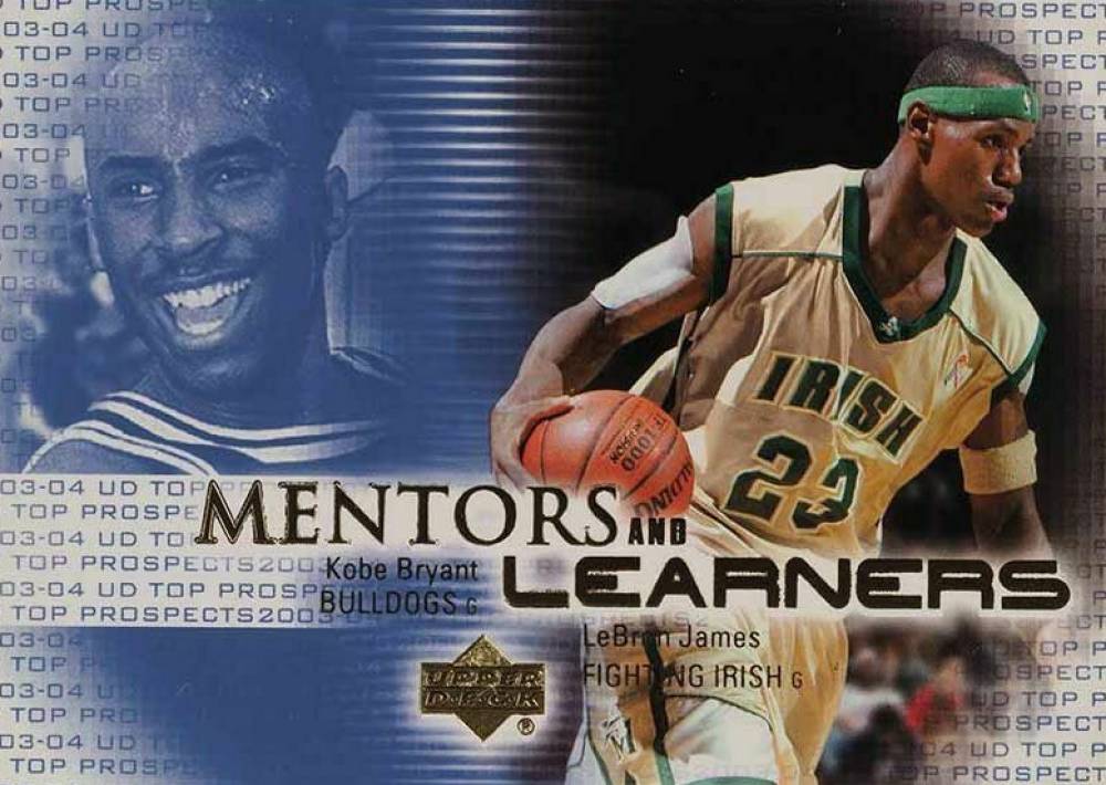 2003 Upper Deck Top Prospects Mentors and Learners Kobe Bryant/LeBron James #ML5 Basketball Card