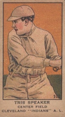 1919 Strip Card Tris Speaker #102 Baseball Card