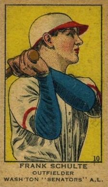 1919 Strip Card Frank Schulte #10 Baseball Card