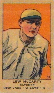 1919 Strip Card Lew McCarty #37 Baseball Card